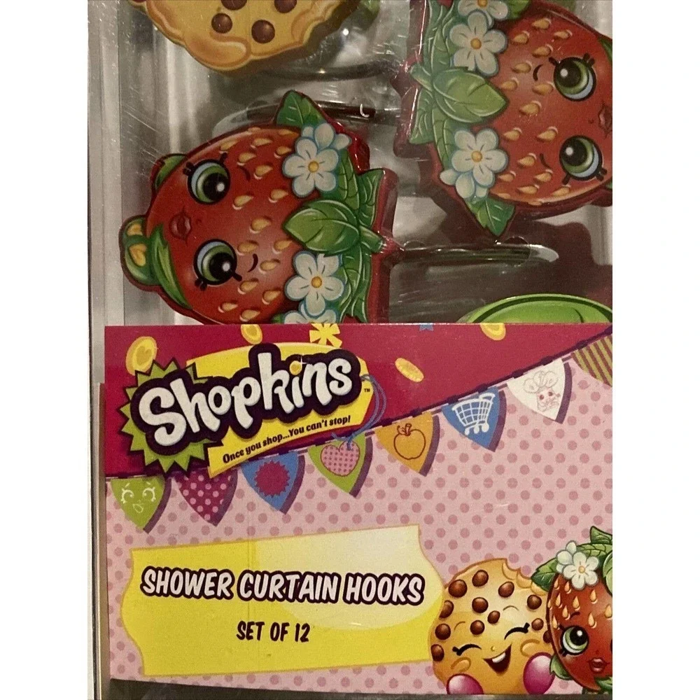 Shopkins Shower Curtain Hooks Rings Lot 12 Kids‎
